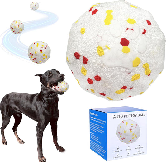 Interactive Dog Toys Dog Balls Activated Automatic Rolling Ball for Puppy Small Medium Dogs Smart Jumping Automatic Moving Bouncing and Rotating Ball Vibrating Keep Them Busy
