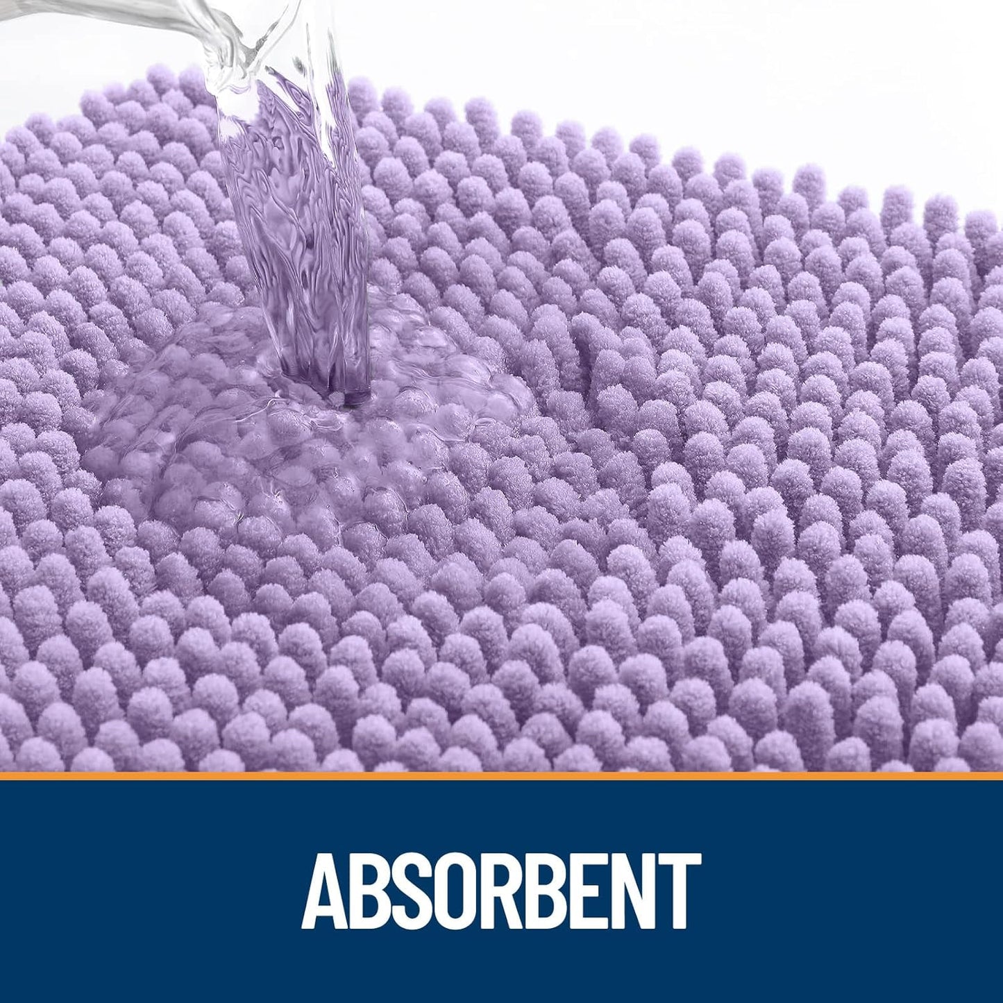 OLANLY Dog Door Mat for Muddy Paws 30x20, Absorbs Moisture and Dirt, Absorbent Non-Slip Washable Doormat, Quick Dry Chenille Mud Mat for Dogs, Entry Indoor Entryway Carpet for Inside Floor, Lavender