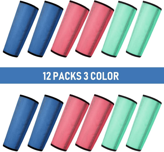 Jexine 12 Fly Boots for Horse Set of 12 Loose Breathable Mesh Horse Fly Sheets Protective Horse Leg Wraps Leggings for Preventing Flies and Mosquitoes Bites (Blue, Green,Red)