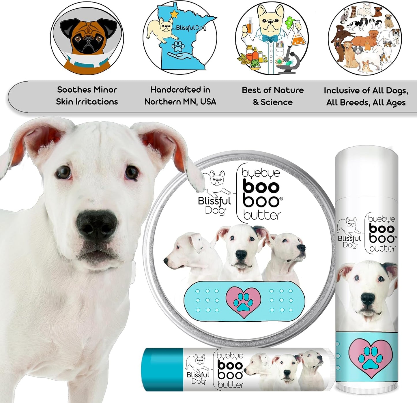 The Blissful Dog Dogo Argentino Boo Boo Butter, 0.50-Ounce