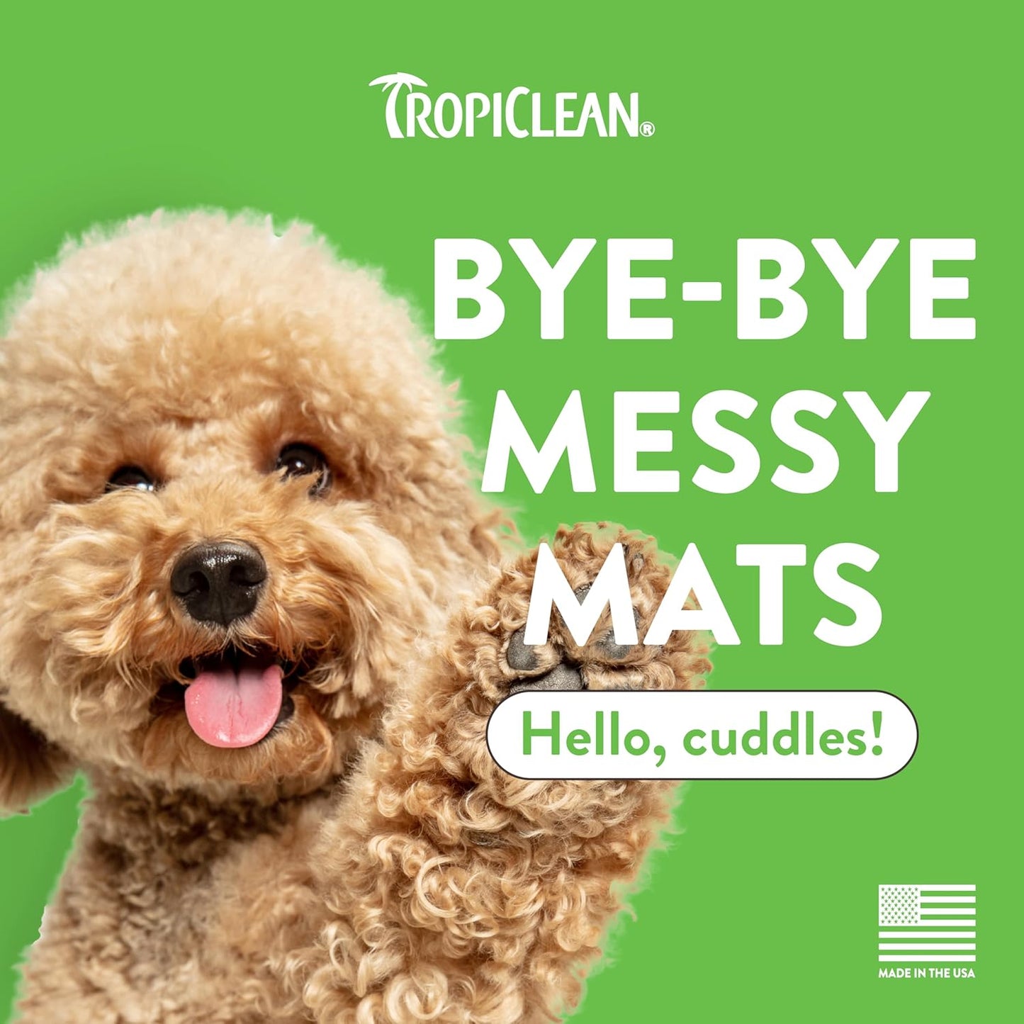 TropiClean Sweet Pea Cat & Dog Detangler Spray Dematting | Dog Conditioner Spray Derived from Natural Ingredients | Made in the USA | 1 Gallon