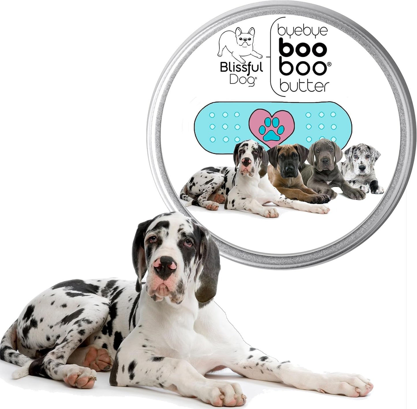 The Blissful Dog 8 oz TIN Great Dane Booboo Butter