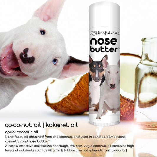 The Blissful Dog Terrier Nose Butter for Dry, Cracked Skin, Lick-Safe Dog Nose Balm with Moisturizing Shea Butter, Almond, Olive, and Essential Oils, Pet Supplies, Uncented, 0.50 oz.