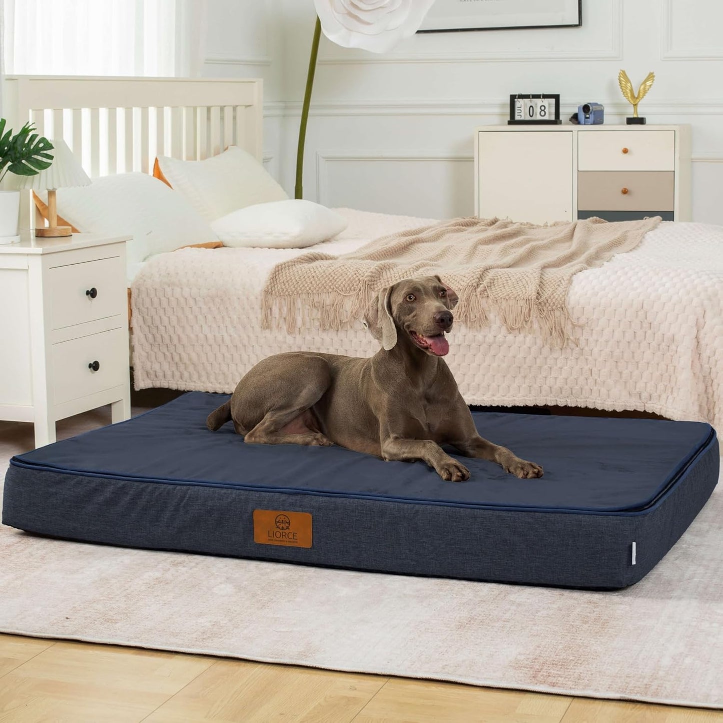 Orthopedic Memory Foam Giant Dog Bed - 6" Thick Beds for Large Sized Dog - Waterproof Removable Washable Cover & Wrap-Around Zipper - Ultimate Comfort & Easy Maintenance