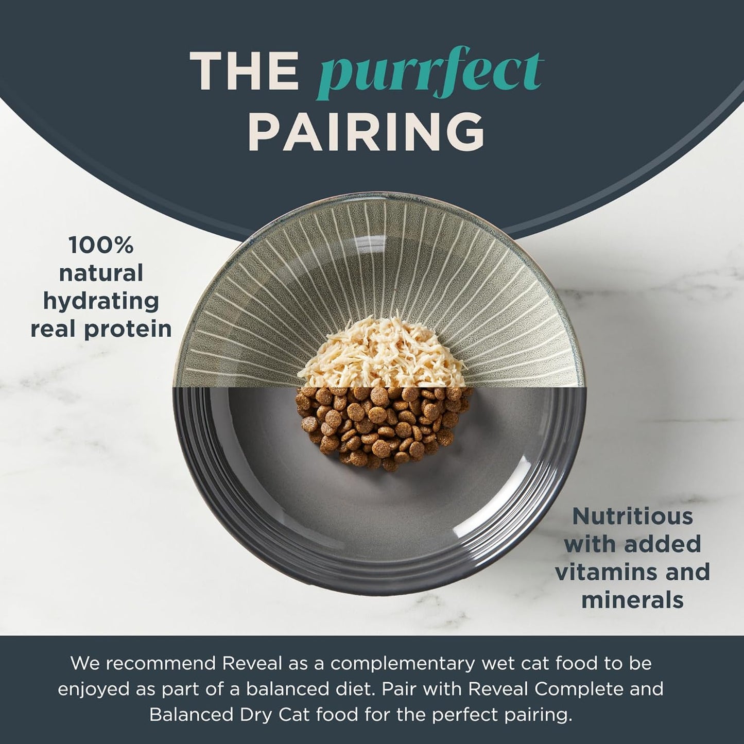 Reveal Natural Wet Cat Food, 18 Count, Grain Free, Limited Ingredient Cat Food Cups, Chicken with Duck in Broth, 2.12 oz Easy Peel Cups