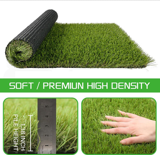 Artificial Grass Turf for Dogs 5 ft x 10 ft,1.38 inch Extra Large Fake Grass Pee Pad for Puppy Potty Training，Faux pet Grass Rug for Indoor/Outdoor Patio,Turf Grass Mat for Dogs Potty.