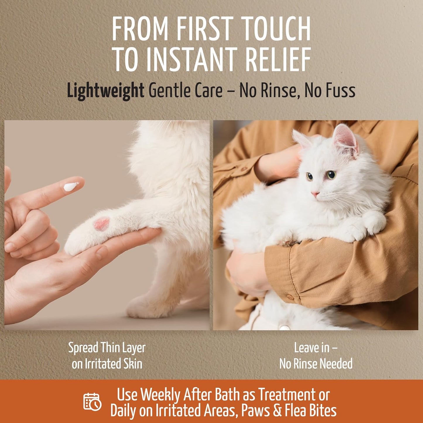 Tauro Pro Line Dog Itchy Skin Relief Cream – Dog Moisturizer for Dry, Itchy Skin – Soothes Itching & Rashes, Gentle for Cats & Puppies (Derma Care 2.5 Fl Oz)