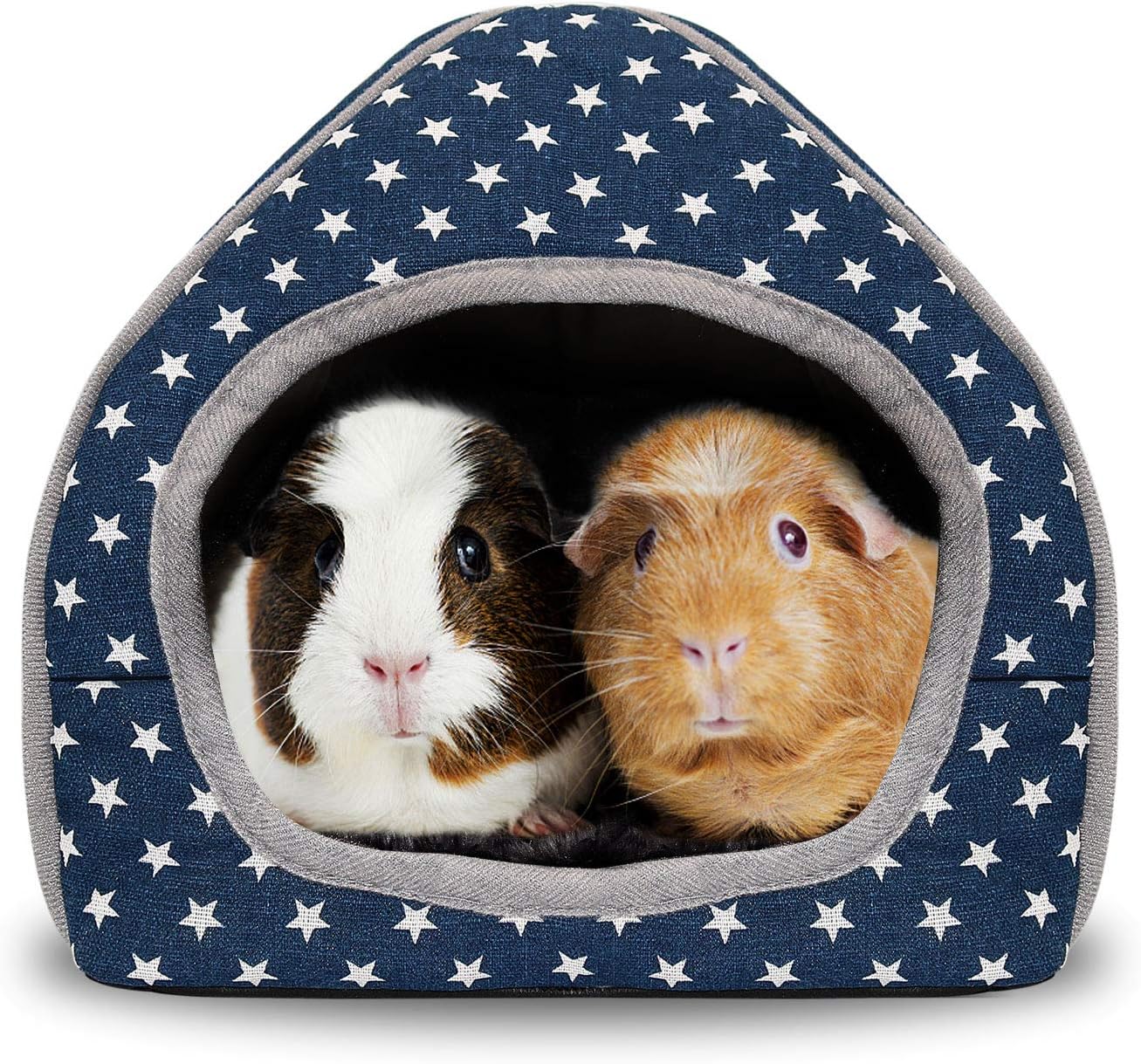 BWOGUE Guinea Pig House Bed Cozy Hamster Cave Large Hideout for Dwarf Rabbits Hedgehog Bearded Dragon Winter Nest Hamster Cage Accessories
