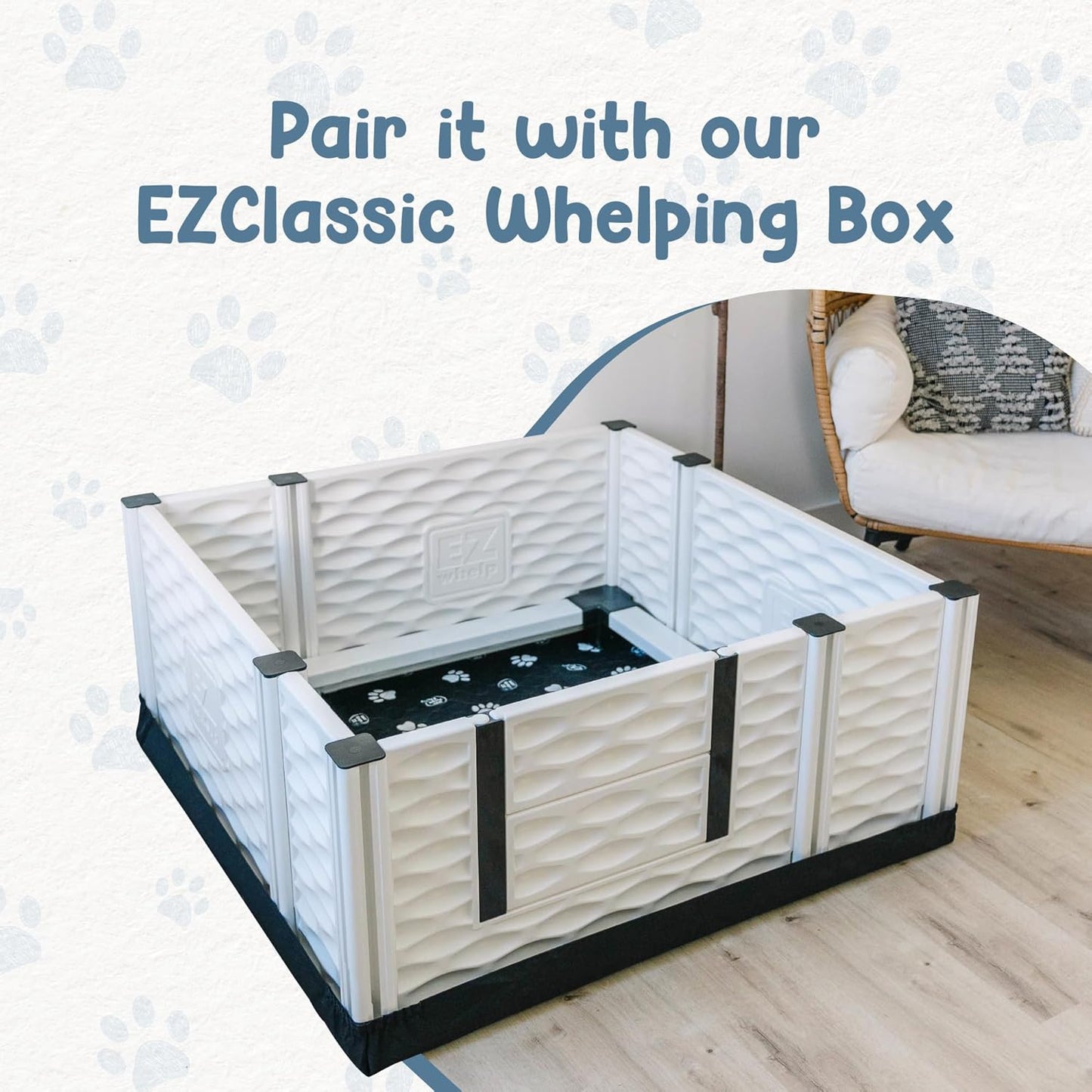 EZwhelp Reusable Dog Pee Pads, Washable Waterproof Mats for Dog Potty Training or Whelping Pads, 48x72 Inch, 2 Pack