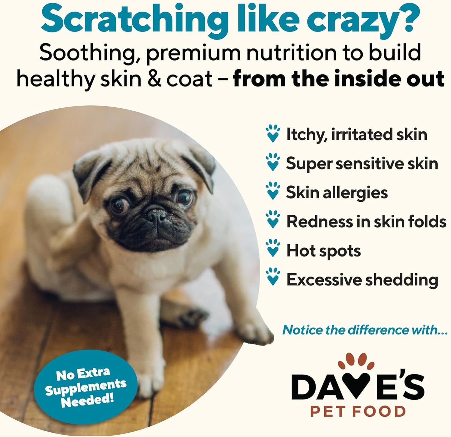 Dave's Pet Food Sensitive Skin Dog Food for Skin and Coat (Chicken & Sweet Potato), Wet Canned, Made in USA, 13.2oz Cans (12 Pack)