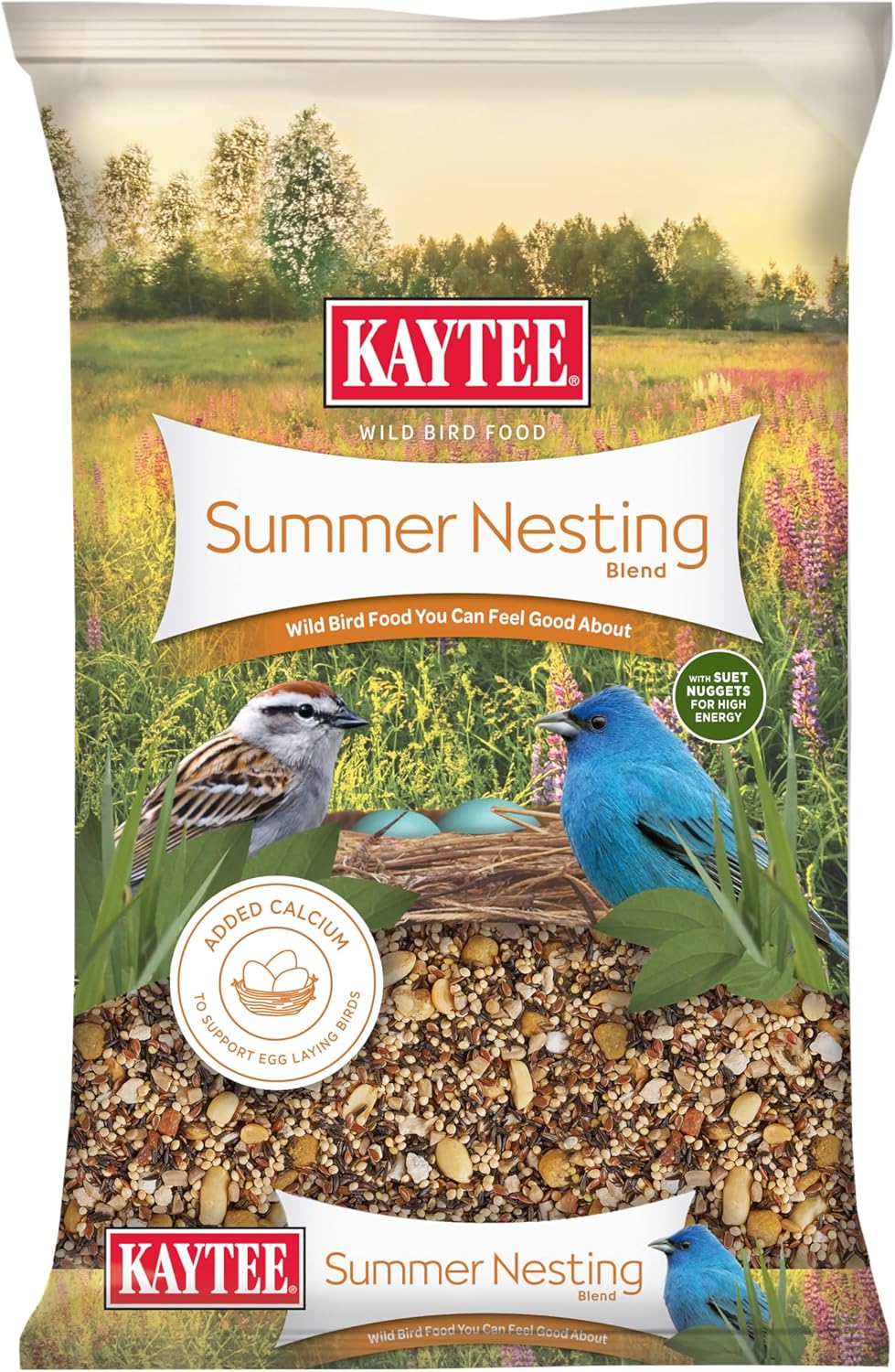 Kaytee Wild Bird Food, Summer Nesting Seed Blend, 8 lb