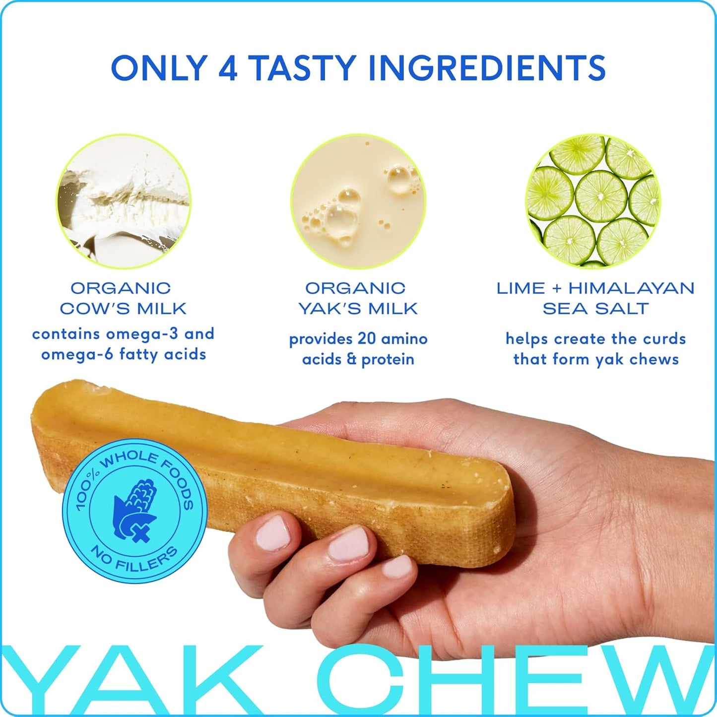 Native Pet Yak Cheese Himalayan Dog Chews - Long Lasting Dental Sticks for Small Breeds– 100% All Natural Himalayan Yak Chews for Small Dogs – Cheese Bone for Aggressive Chewers - 15 Per Pack
