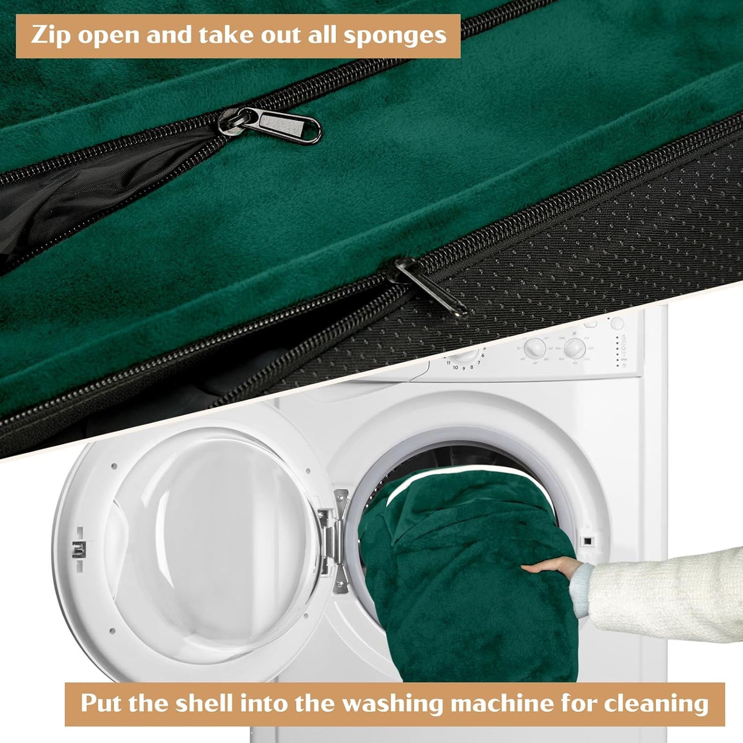 Comfort Expression Small Dog Beds Waterproof Orthopedic Foam Dog Sofa Beds for Medium Dogs Comfy Pet Bed with Washable Removable Cover & Non-Slip Bottom(Small,Emerald)