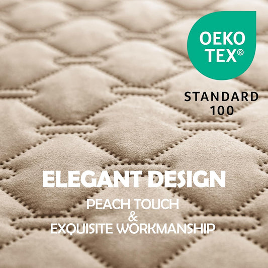 gogobunny 100% Double-Sided Waterproof Dog Bed Cover Pet Blanket Sofa Couch Furniture Protector for Puppy Large Dog Cat, Reversible (82x82 Inch (Pack of 1), Dark Beige/Light Beige)