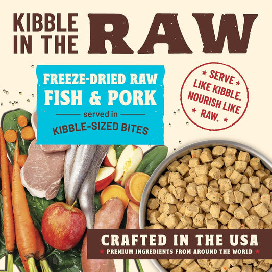 Primal Kibble in The Raw, Freeze Dried Dog Food, Fish & Pork, Scoop & Serve, Made with Raw Protein, Whole Ingredient Nutrition, Crafted in The USA, Dry Dog Food 5.4 lb Bag