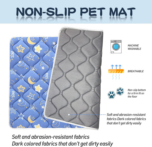 Bubble bear Dog Crate Mat - Ultra Soft, Washable & Anti-Slip Kennel Pad for Small/Medium/Large Dogs, Dark-Hued to Hide Stains (30"x19")