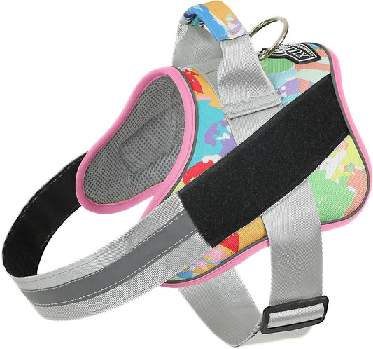 Bolux Dog Harness, No-Pull Reflective Dog Vest, Breathable Adjustable Pet Harness with Handle for Outdoor Walking - No More Pulling, Tugging or Choking (X-Small (Pack of 1), OilPainting)