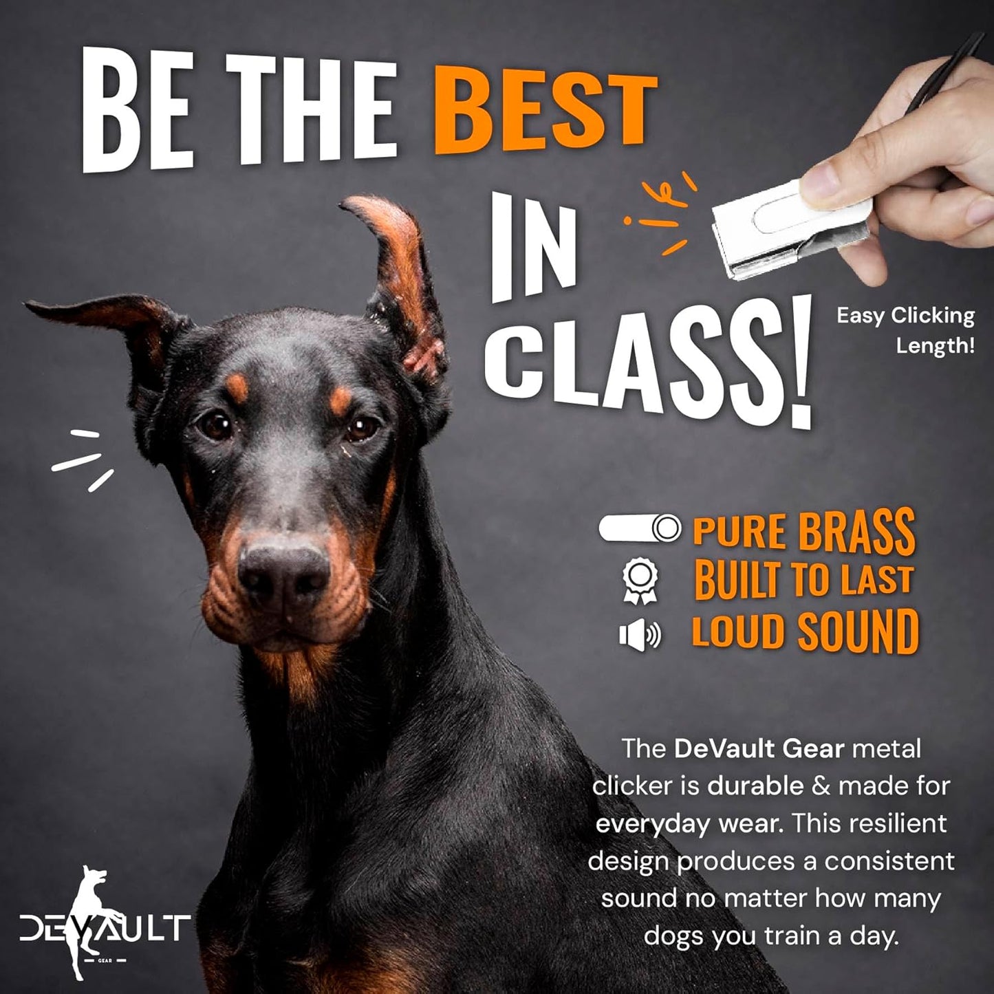 White Dog Clicker with Necklace - Clickers for Pet Training - Dog Training & Behavior Aids Easy to Carry with You Anywhere - Teach Your Dog Tricks or Reward His Behavior