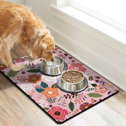 Dog Food Mats for Floors, Absorbent Dog Bowl Mat for Food and Water Dispenser Mat, Quick Dry Cat Food Mat Pet Supplies