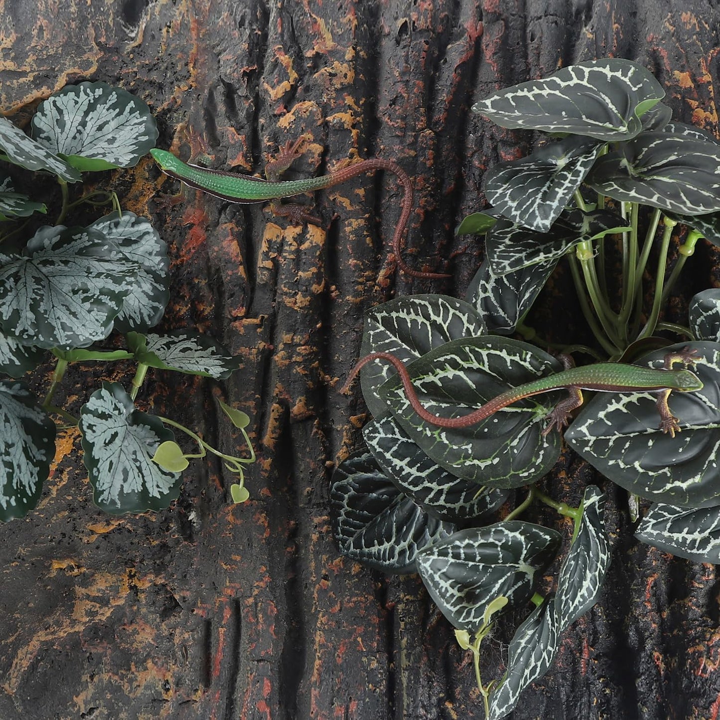 IBWell Fake Reptile Plants for Terrarium, Turtle Tank Decor with Suction Cup