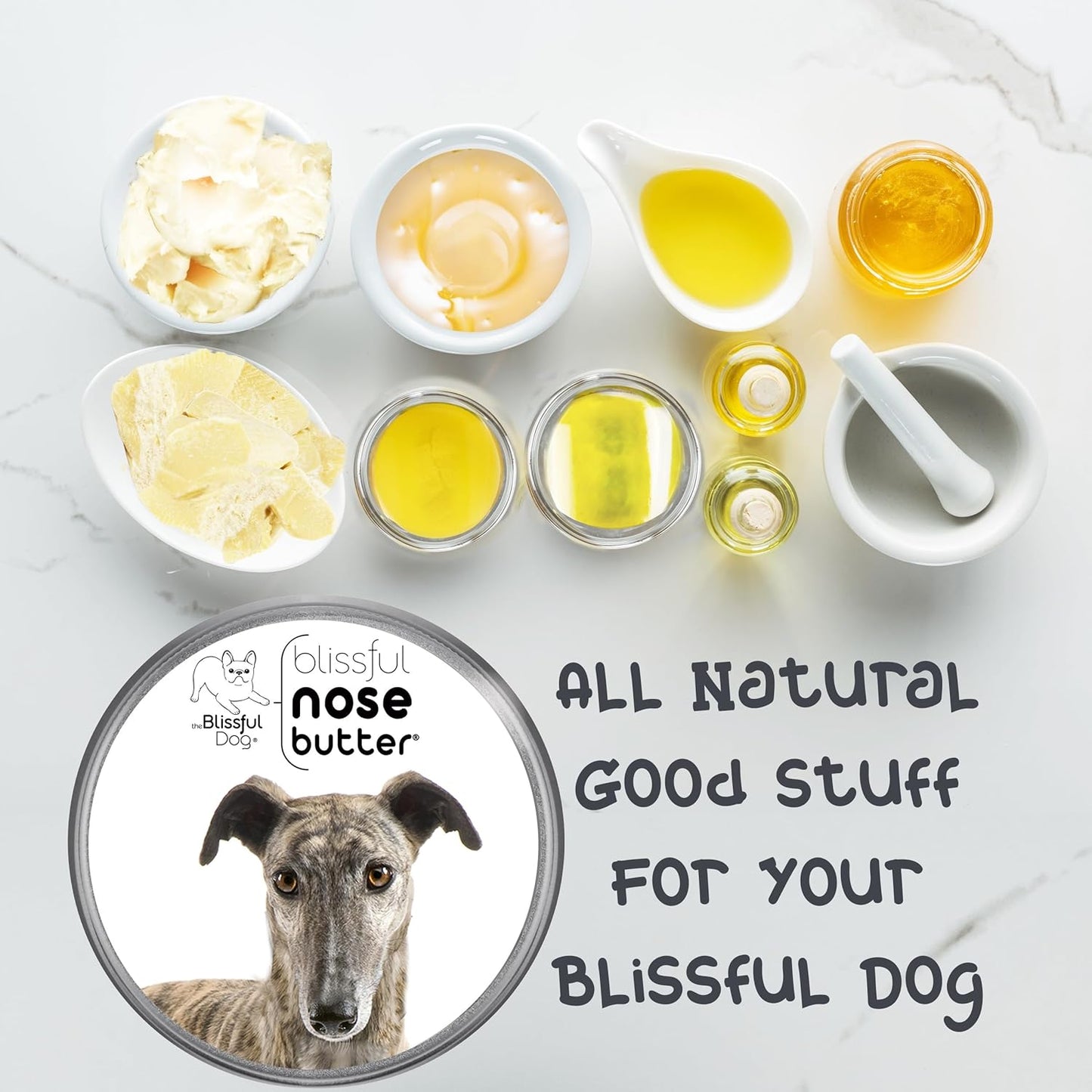 The Blissful Dog Greyhound Unscented Nose Butter - Dog Nose Butter, 1 Ounce