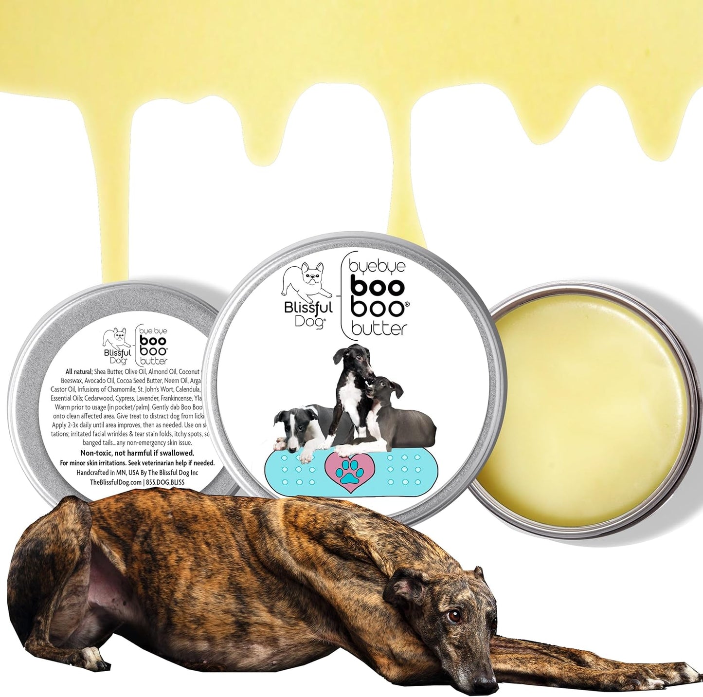 The Blissful Dog Greyhound Boo Boo Butter, 8-Ounce