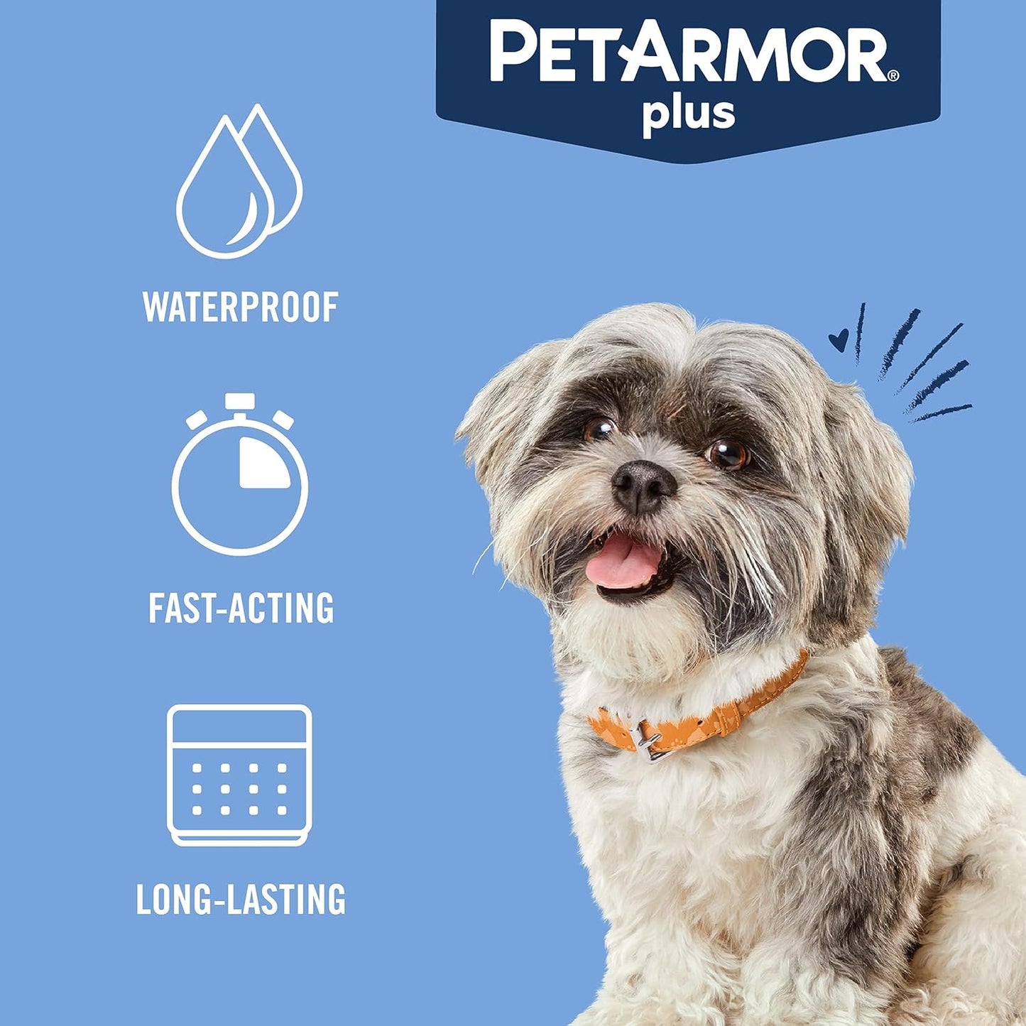 PetArmor Plus Flea and Tick Prevention for Dogs, Small Dog Flea and Tick Treatment, 3 Doses, Waterproof Topical, Fast Acting (5-22 lbs)