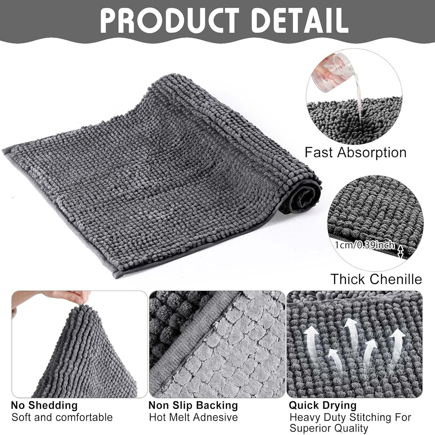 Amylove 4 Pcs Guinea Pig Cage Liner Guinea Pig Bedding Washable Fleece Pee Pads Reusable Small Animals Training Mat Small Animal Sleeping Bed for Bunny Hamster(Dark Gray,14 x 28 Inch)