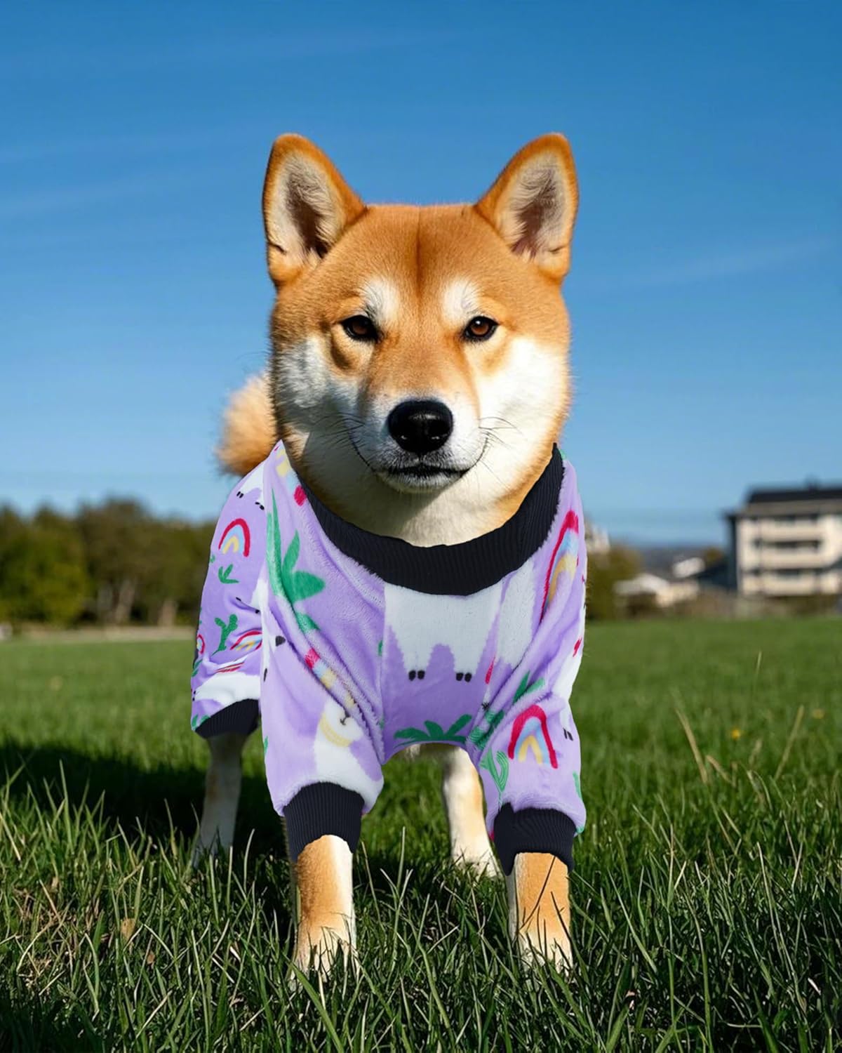 PET SHOW 4 Pack Small Dog Pajamas Spring Dog Clothes for Medium Dogs Girl Boy Soft Stretchy PJs Bee Ladybug Jumpsuit Puppy Floral Onesies Outfits with Sleeve Pets Dachshund Costume(XL, Spring)