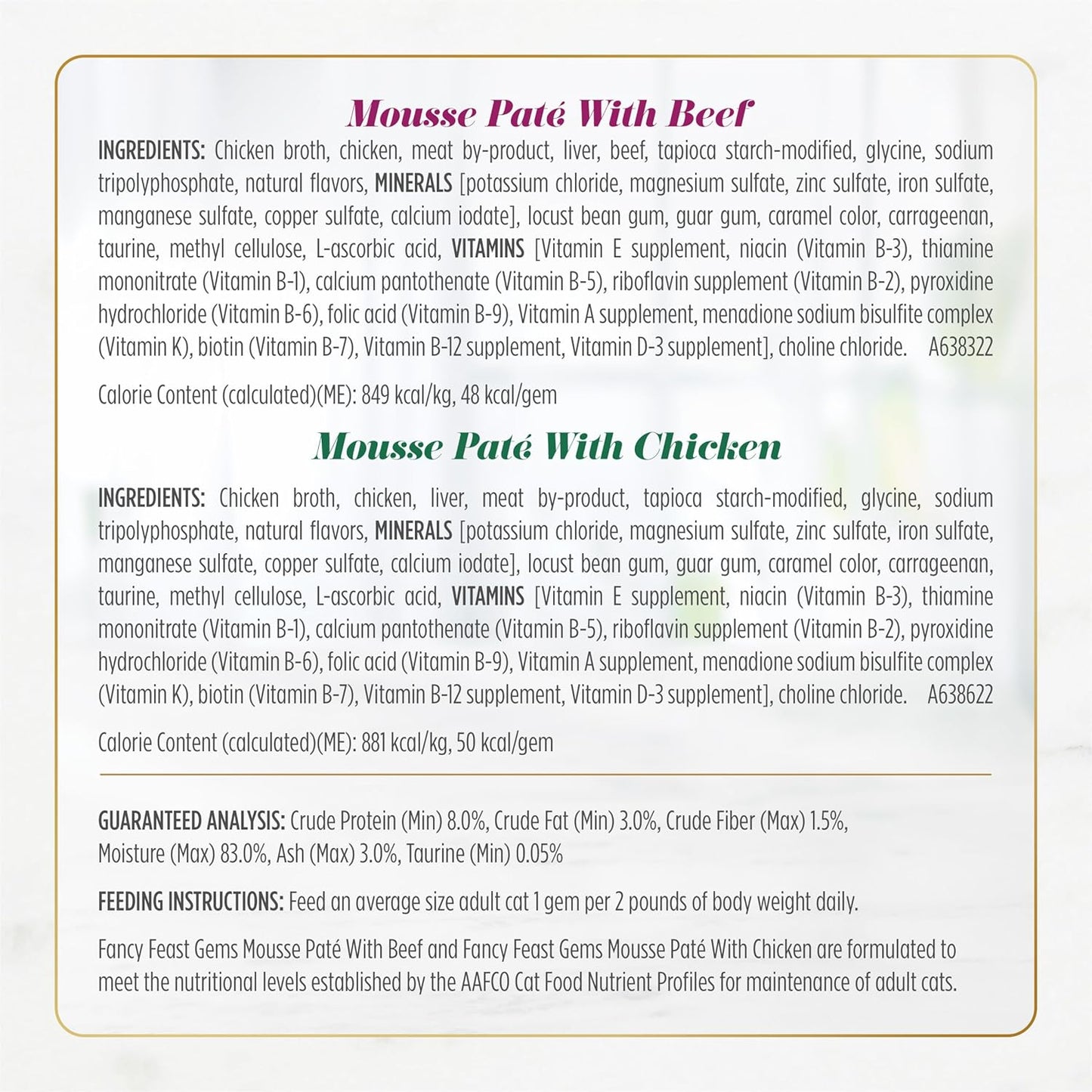 Fancy Feast Gems Pate Cat Food Mousse and a Halo of Savory Gravy Wet Cat Food Variety Pack - (Pack of 12) 4 oz. Boxes