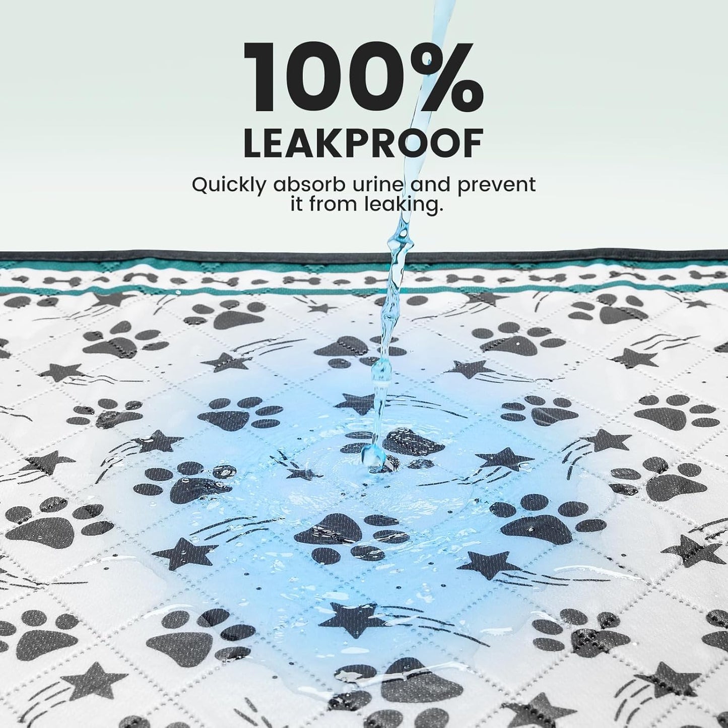 Gardner Pet Washable Dog Pee Pads, 72'' x 72'' Non Slip Dog Mats with Great Urine Absorption, Reusable Puppy Pee Pads for Potty Training - 1 Pack