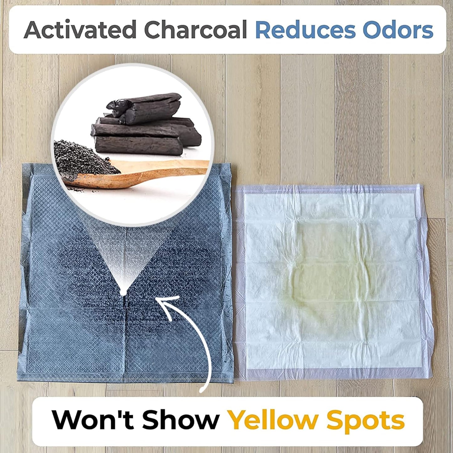 Alpha Paw - Magic Dog & Puppy Pee Pads - Puppy Pads with Charcoal, Extra Thick 6 Layers + Gel Tech Absorbs 6 Cups, Advanced Quick-Dry Indoor Wee Wee Pads for Dogs Training - XL Dog Pads 26”x30” 40 CT