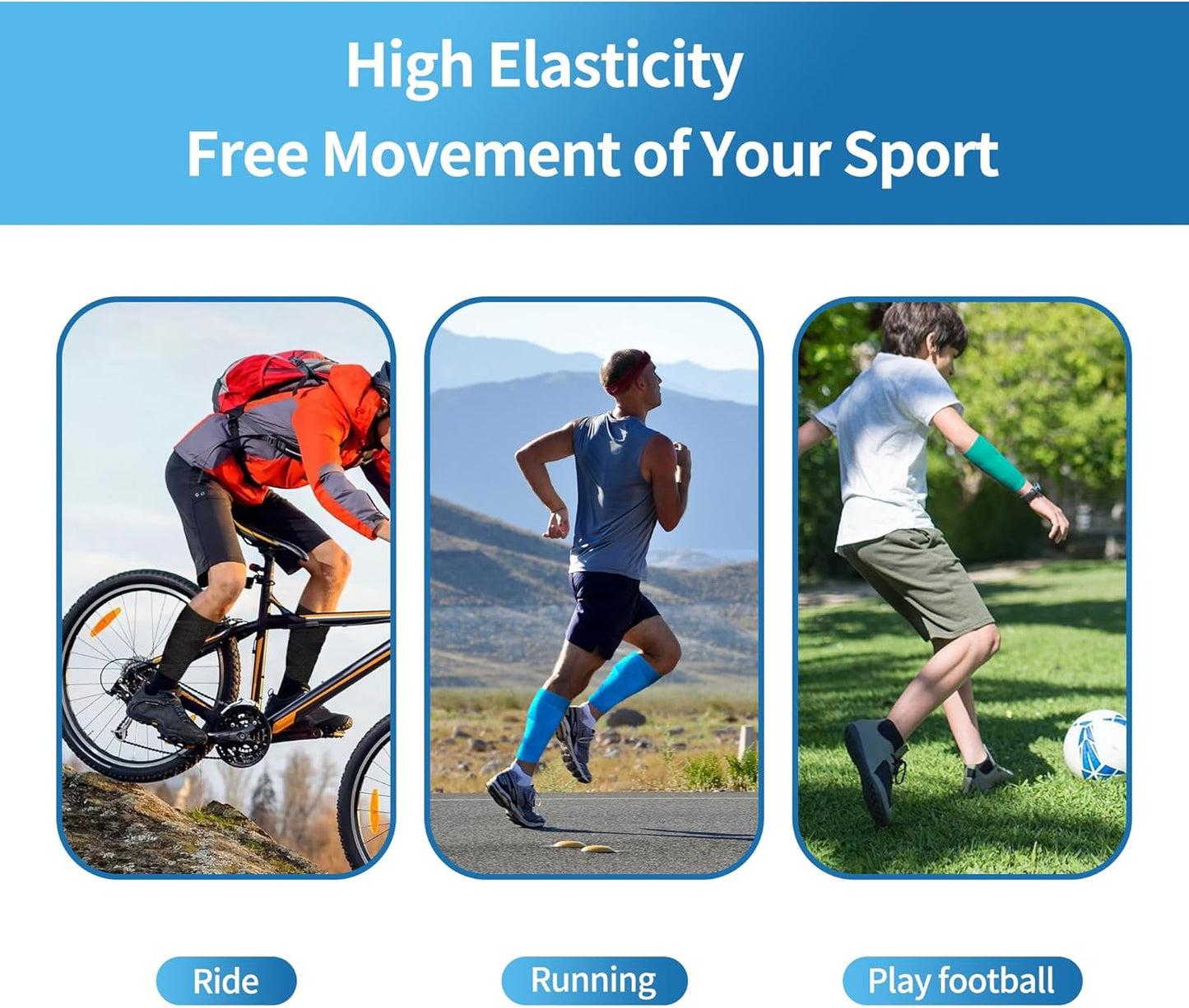 PHYTOP 12 Rolls Self Adhesive Bandage Wrap, Cohesive Bandage 4 inches x 5 Yards, Sports Wrap Tape, Also for Horses & Dogs as Breathable Vet Wrap (Black)