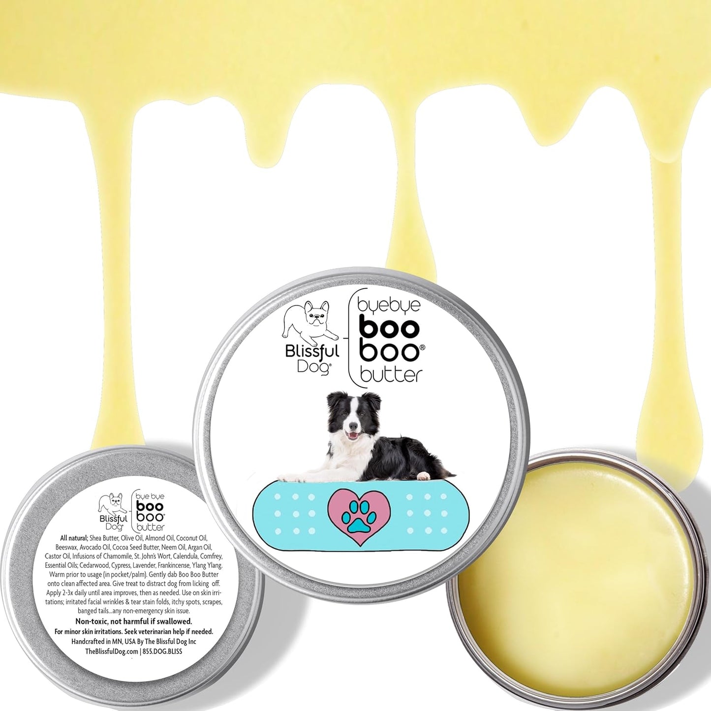 The Blissful Dog 1 oz TIN Border Collie Booboo Butter