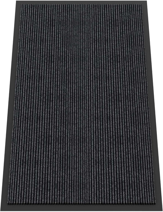 Indoor Outdoor Door Mat, 5’ x 3' Doormat for Entryway, Rubber Backing Non Slip Front Door Mat Outside Entrance, Super Absorbent Commercial Floor Mat for Home Office