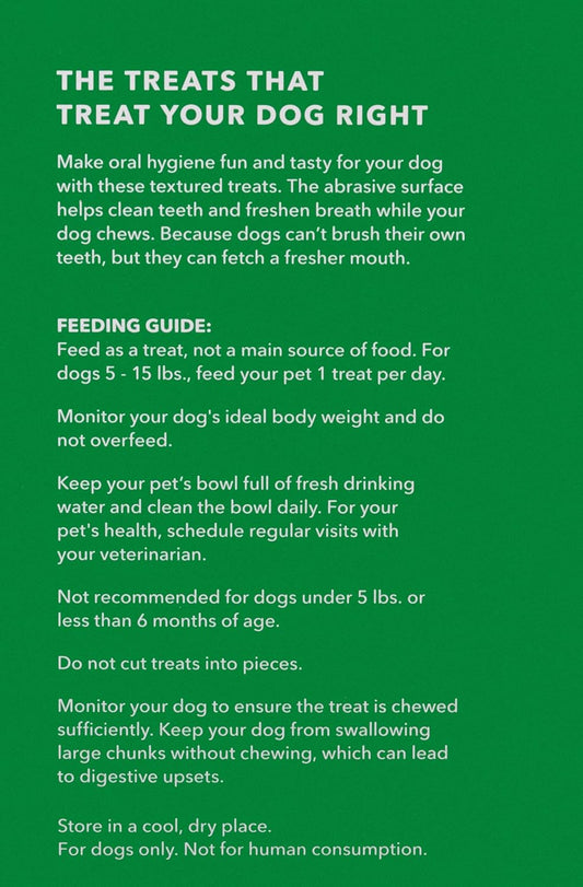 Amazon Brand - Wag Dental Dog Treats to Help Clean Teeth & Freshen Breath - Tiny, Unflavored, 2.25 pounds, 130 Count (Pack of 2)