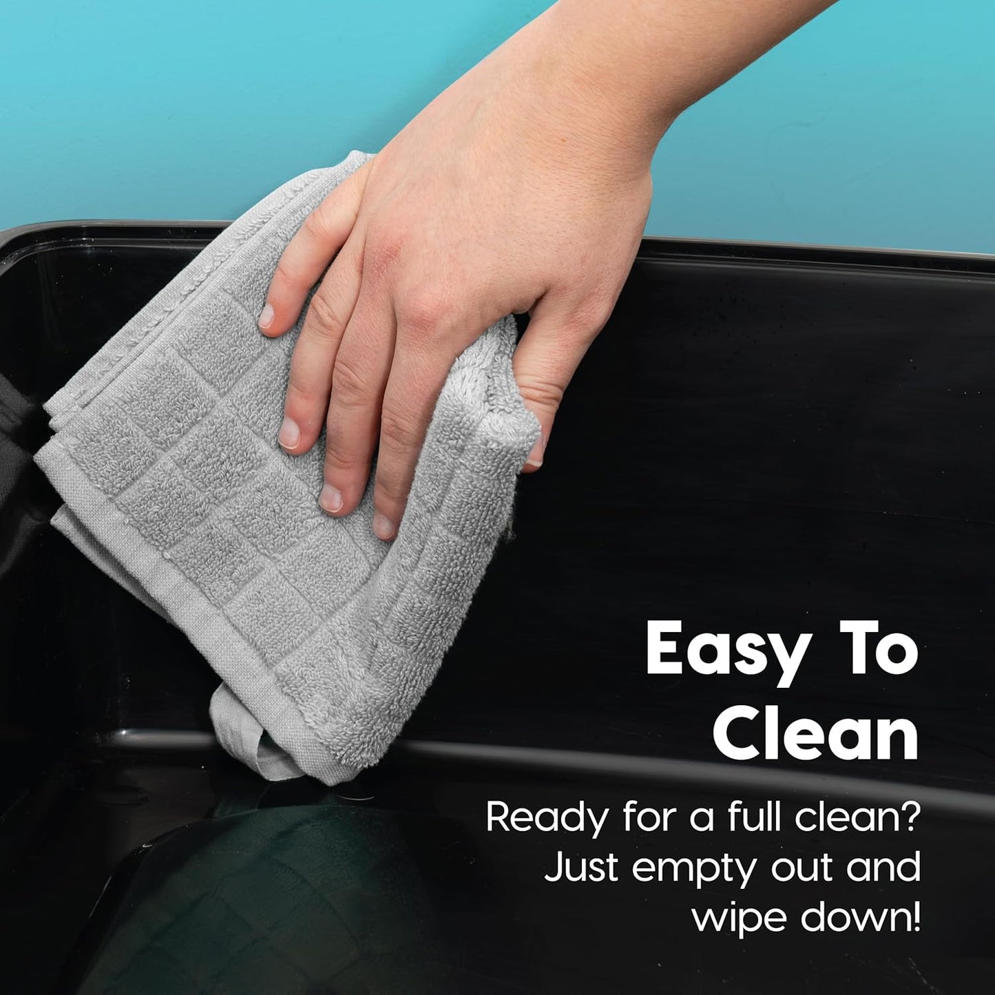 IRIS USA XX-Large Cat Litter Box, Open Top Extra Large Litter Box for Big Cats and Multi-Cat Households, High Sided Scatter Shield, Easy to Clean, 30" L x 20" W x 14" H, Black