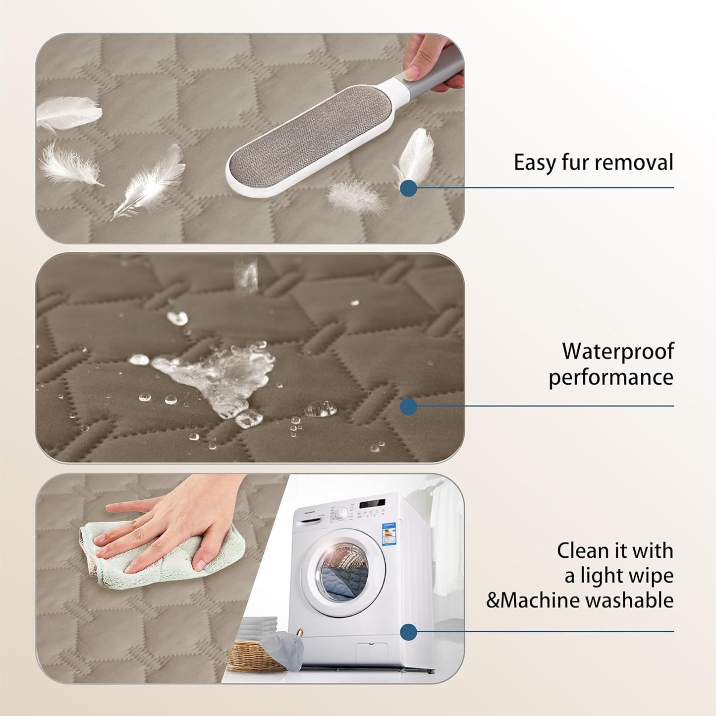 gogobunny 100% Double Sided Waterproof Dog Blanket Soft Pet Bed Cover Reversible Protect Furniture Couch Sofa Car for Puppy Cat Kids (Dark Walnut/Light Walnut, 52x82 Inch (Pack of 1))