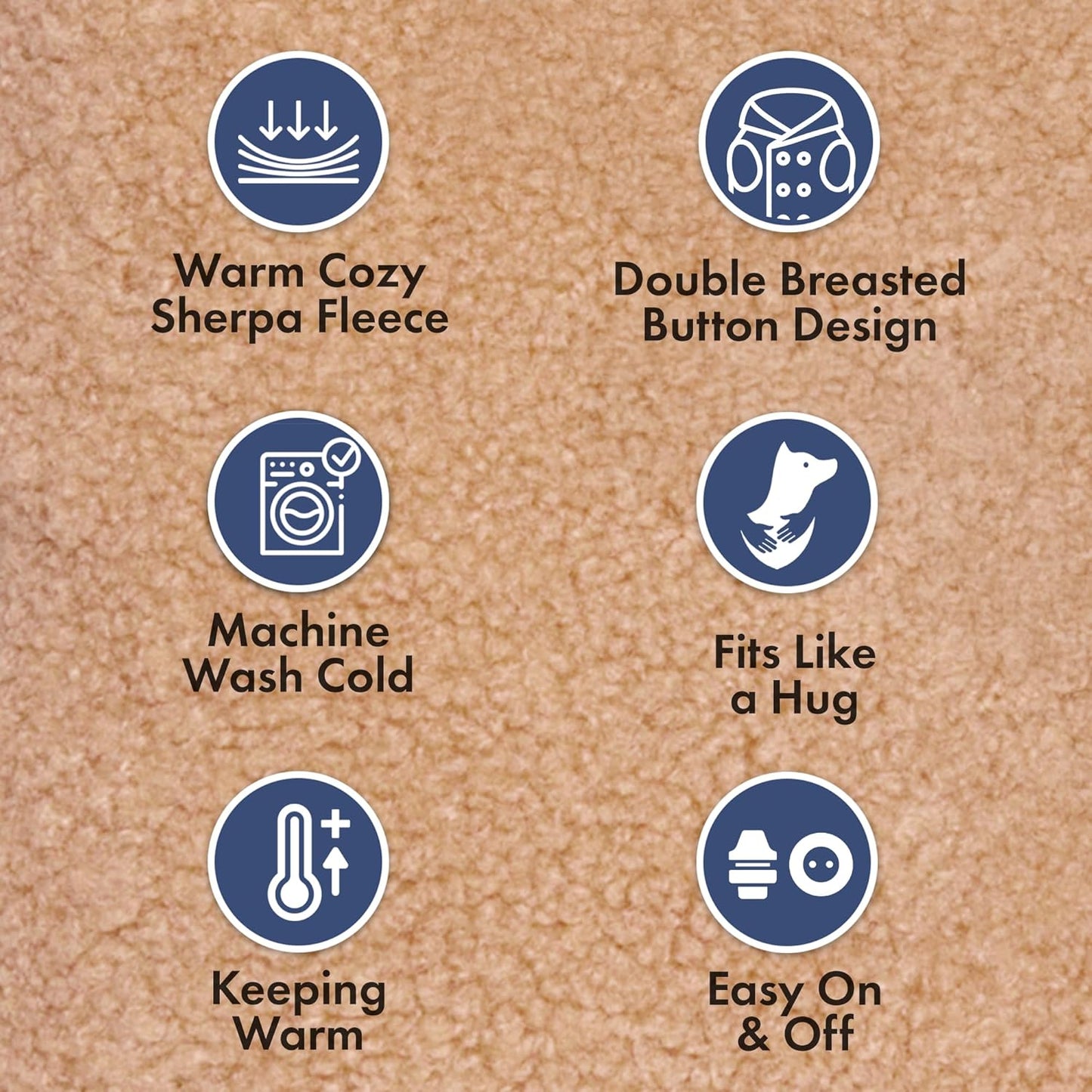 Spark Paws Teddy Dog Sweater, Sherpa Jacket Vest with Warm Fleece Lining, Winter Coat Suitable for Small Medium Large XL XXL Breeds - Brown - 2XL