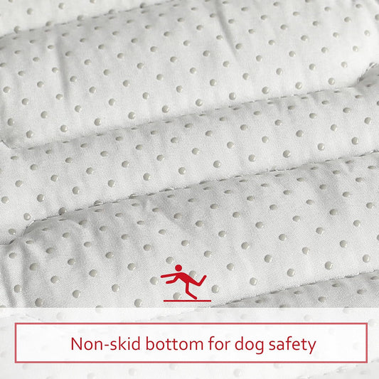 Dog Crate Mat (36" X 23"), Soft Dog Bed Mat with Cute Prints, Personalized Crate Pad, Anti-Slip Bottom, Machine Washable Kennel Pad