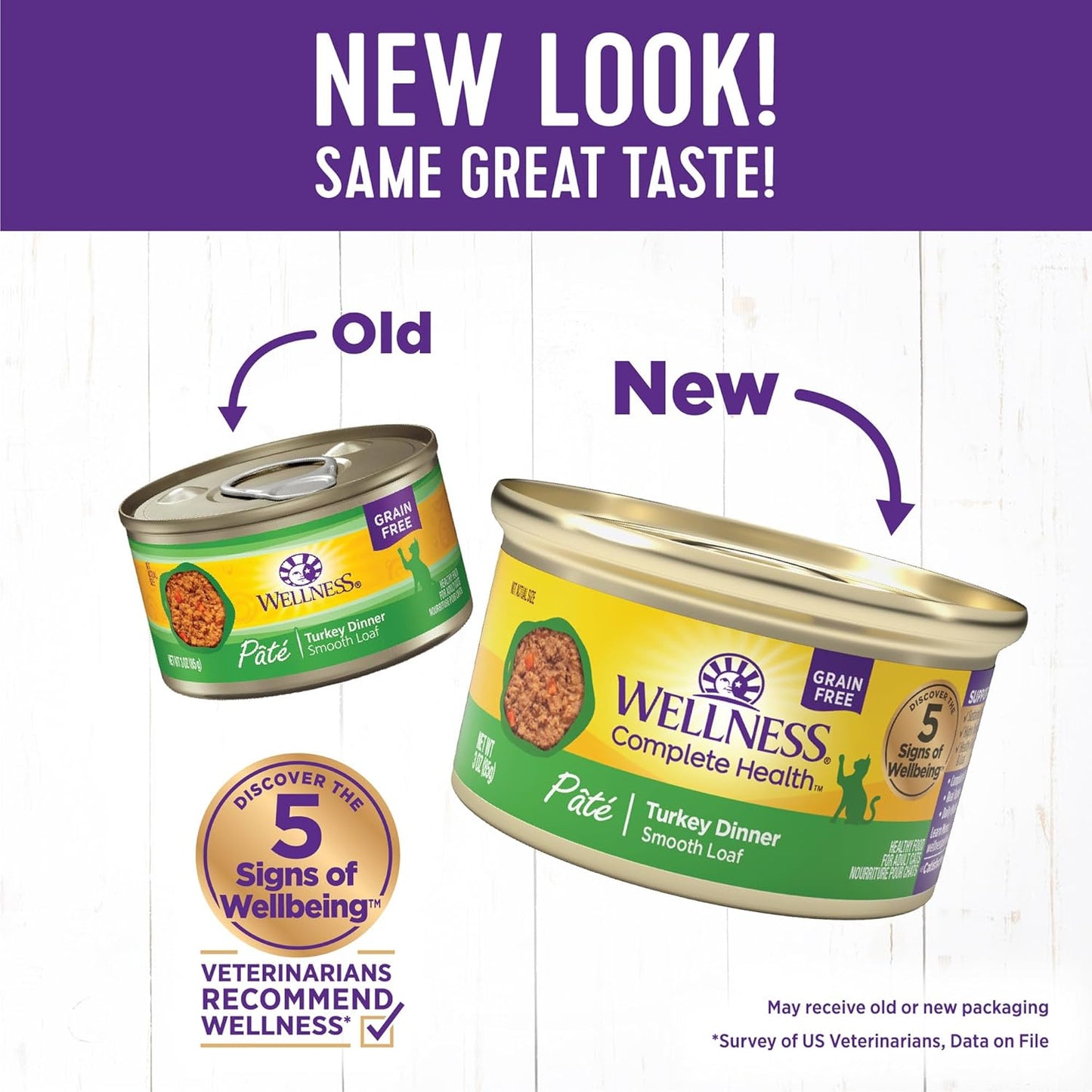 Wellness Complete Health Pate Adult Wet Cat Food, Natural, Protein-Rich, Grain Free, 3 Ounce, 24 Pack, (Turkey)