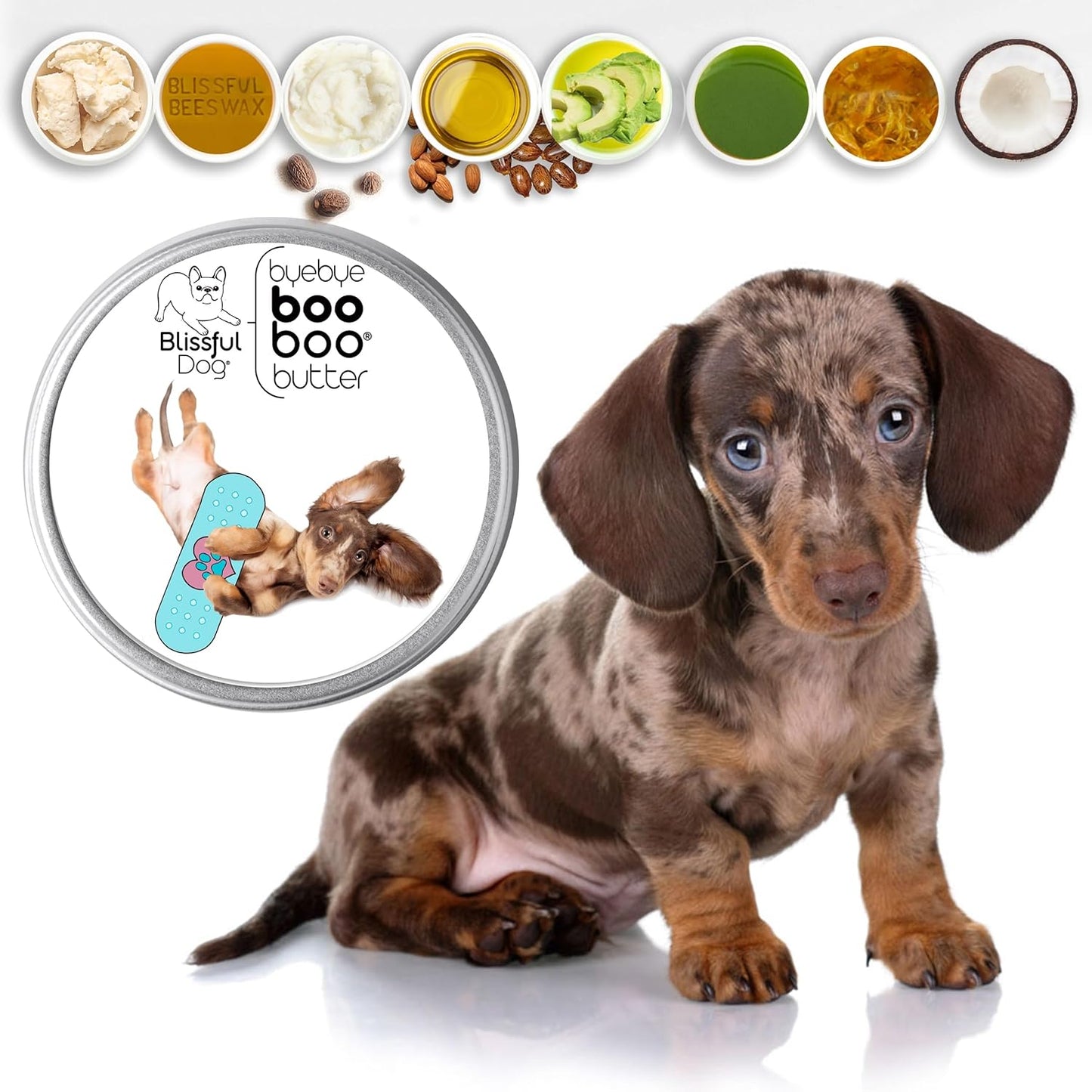 The Blissful Dog 8 oz TIN Dachshund Booboo Butter