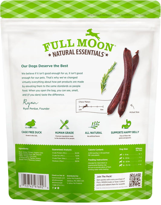 Full Moon All Natural Human Grade Dog Treats, Essential Duck Savory Sticks 22.0 oz