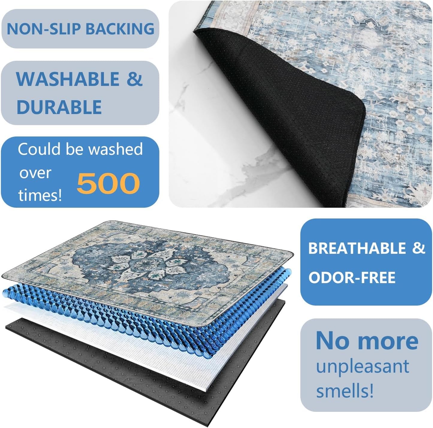 Washable Pee Pads for Dogs 2 Pack, Absorbent Reusable Puppy Pads Waterproof, Leakproof & Non-Slip Whelping Pad, Potty Training Pads for Dogs Playpen Mat 24x36