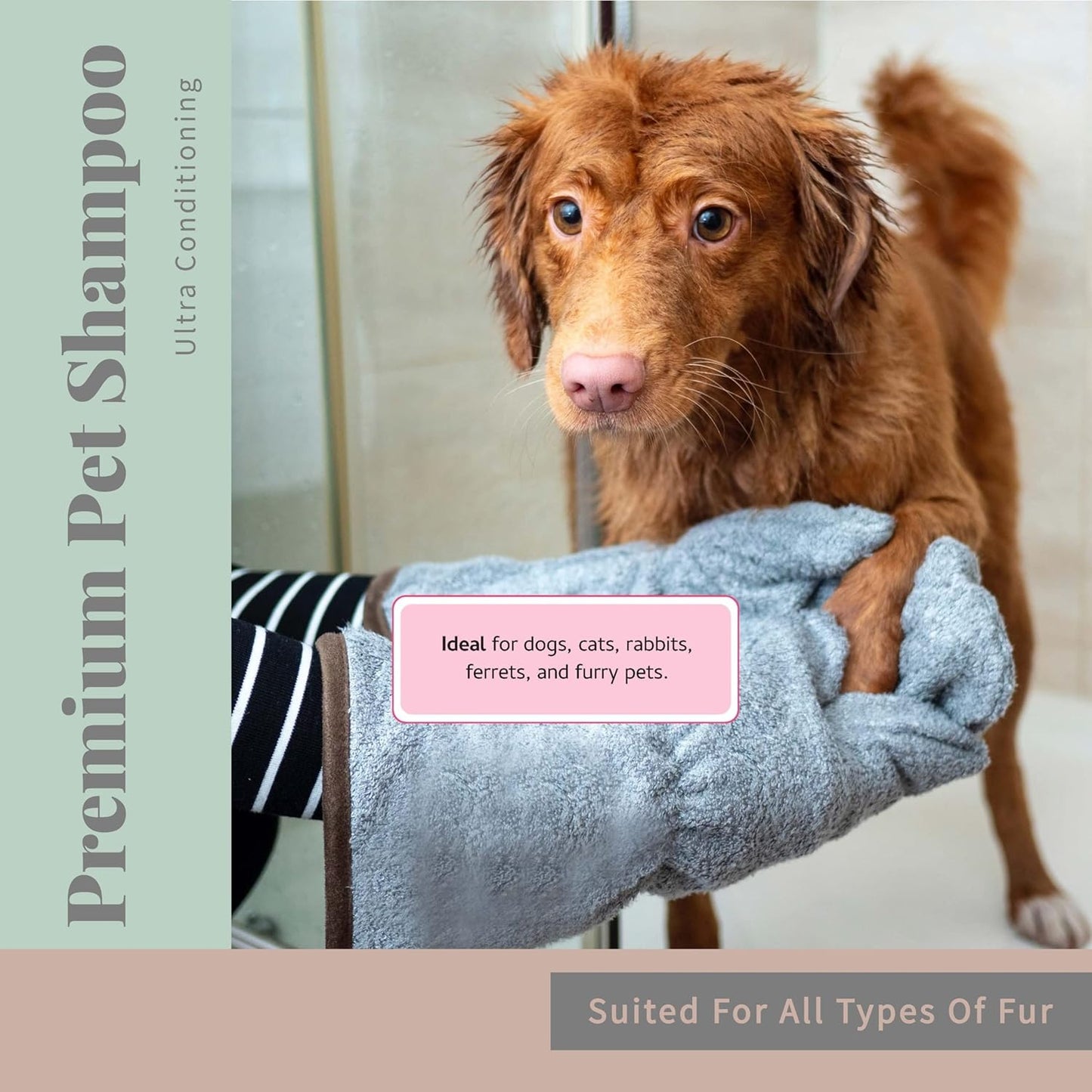 Begley’s No Rinse Waterless Pet Shampoo, Bathless Cleaning, Deodorizing, and Odor Removal for a Shiny, Fresh Smelling Coat - Effective for Dogs, Puppies, and Cats - Refill, Fresh Tea Tree