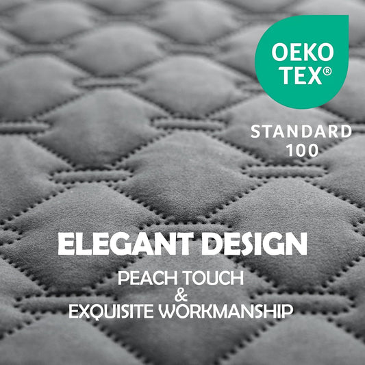 gogobunny 100% Double-Sided Waterproof Dog Bed Cover Pet Blanket Sofa Couch Furniture Protector for Puppy Large Dog Cat, Reversible (32x53 Inch (Pack of 1), Dark Grey/Light Grey)