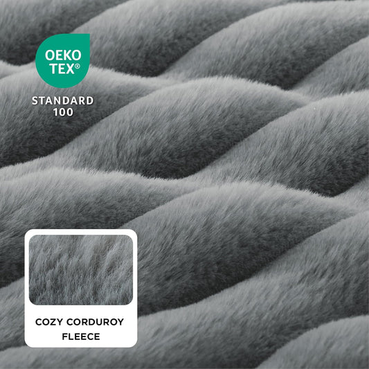 Bedsure Orthopedic Dog Bed for Small Dogs, Waterproof Memory Foam Small Pet Beds with Sides, Non-Slip Bottom and Egg-Crate Foam Medium Dog Couch Sofa with Washable Removable Corduroy Cover, Grey