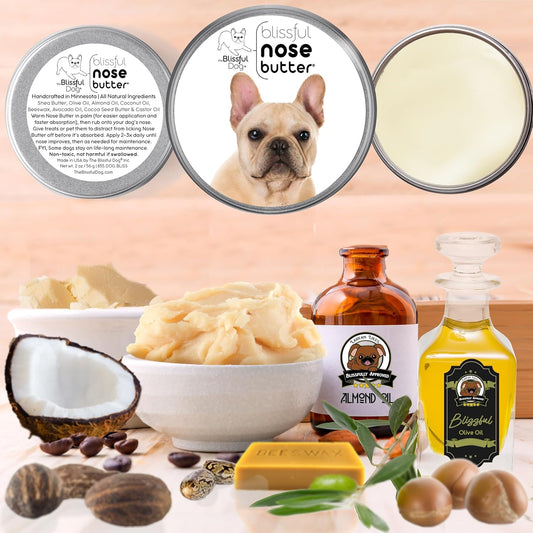 The Blissful Dog French Bulldog Fawn Unscented Nose Butter - Dog Nose Butter, 4 Ounce