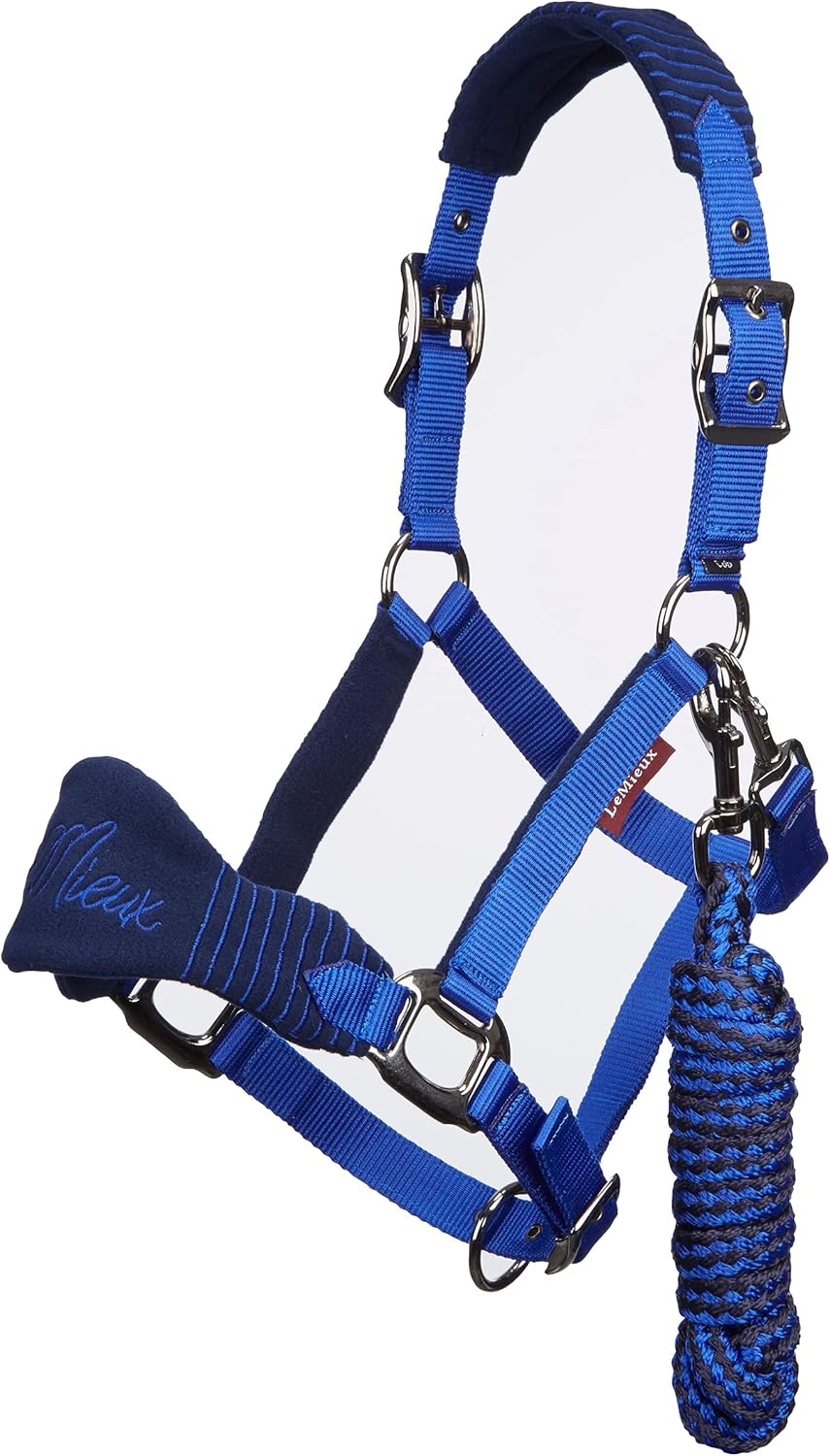 LeMieux Vogue Fleece Headcollar - Halter & Leadrope - Extra Padding, Adjustable at Curb and Poll Strap