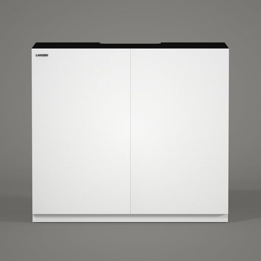 LANDEN Aquarium Stand and Cabinet, for up to 44Gal Tank, Fish Tank, Nano Foam Leveling Mat Included, Contemporary and Simple Design, Wooden Matte White Painted W35.5xD17.7xH31.49in (Stand Only)